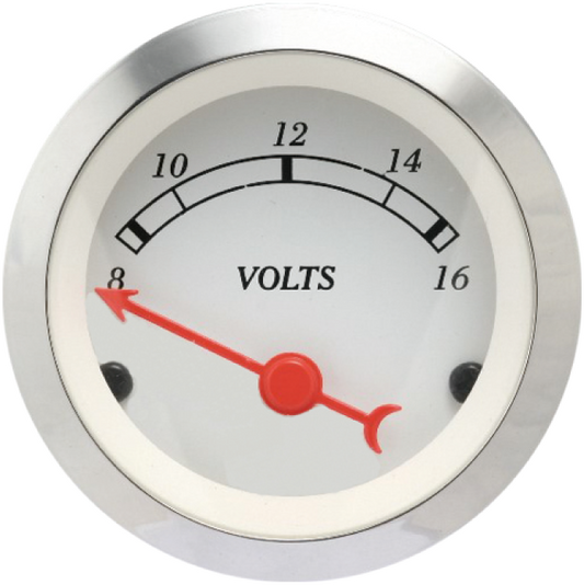 Autogauge Classic - Volts Meter Gauge - White