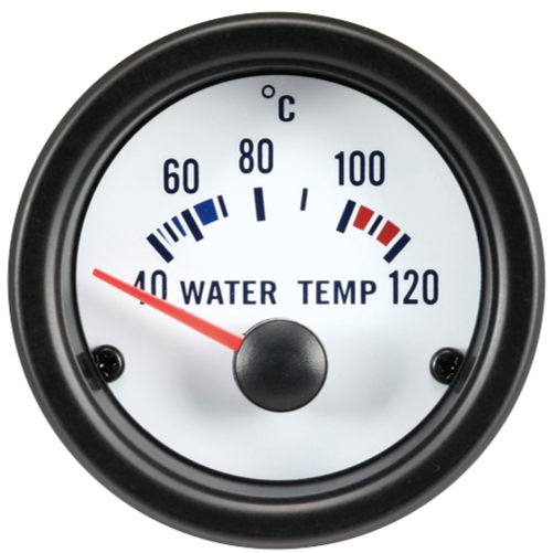 Autogauge Staple - Water Temperature Gauge - White