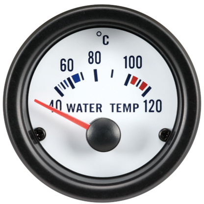 Autogauge Staple - Water Temperature Gauge - White