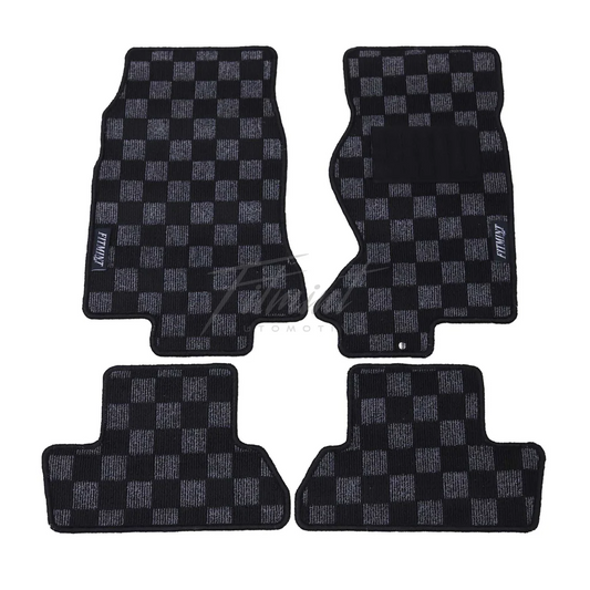 Fitmint Checkered Floor Mats Front Pair - Mazda RX7 FD3S