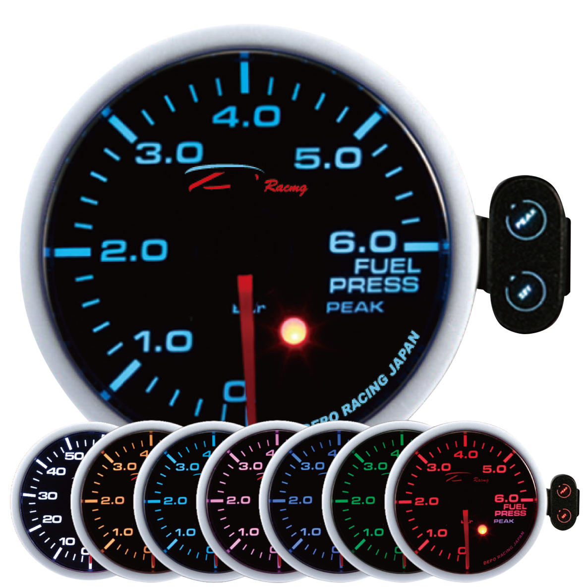 Depo Fuel Pressure Gauge (PSI) - PK-SC Series - 60mm