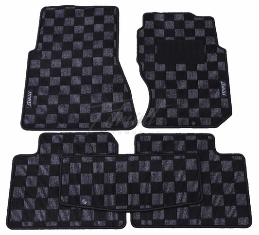 Fitmint Checkered Floor Mats Front Pair - Nissan Skyline R32 4WD