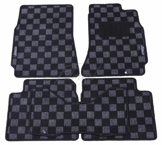 Fitmint Checkered Floor Mats Front Pair - Nissan Skyline R33 RWD