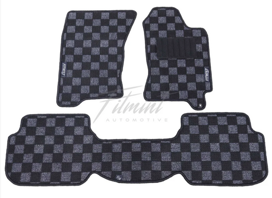 Fitmint Checkered Floor Mats Front Pair - Subaru Impreza GC8