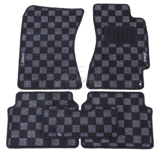 Fitmint Checkered Floor Mats Front Pair - Subaru Impreza GDB