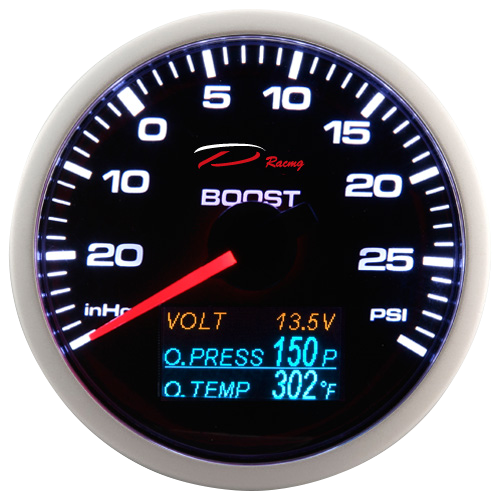 Depo 4in1 Boost / Oil Pressure & Temp / Volt Gauge - 60mm